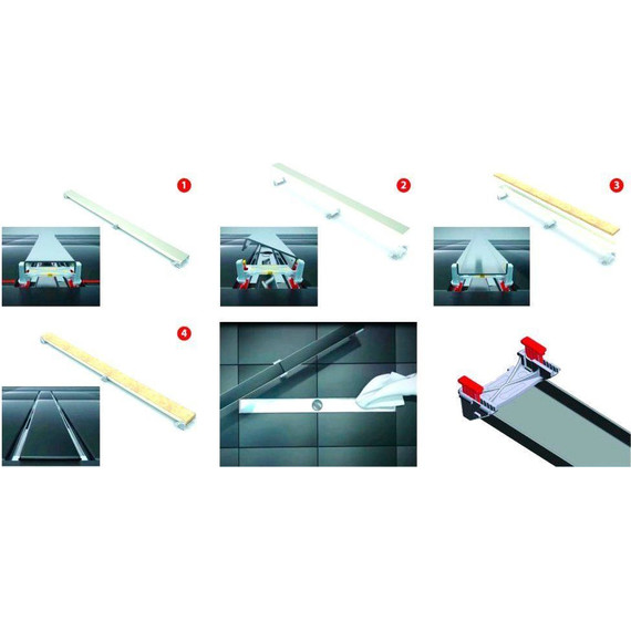 Трап Berges Wasserhaus C1 Norma 70 см 095138, нержавеющая сталь, черный матовый, Цвет производителя: чёрный матовый, Размер трапа: 700 фото 3