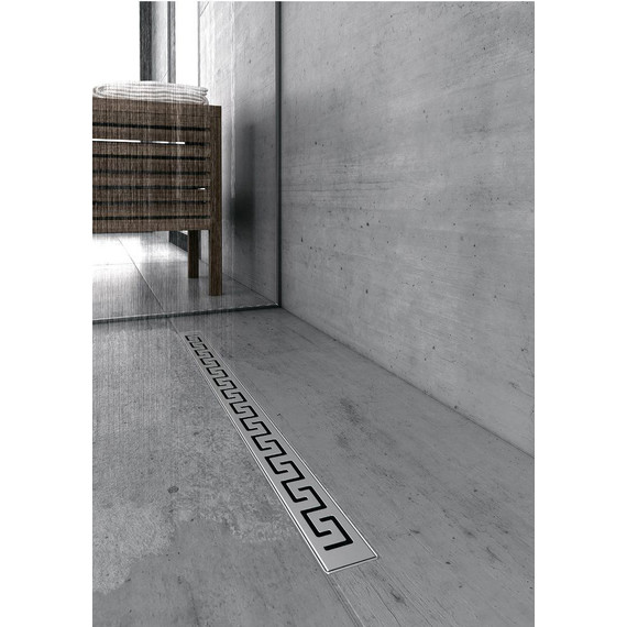 Трап Berges Wasserhaus B1 Antik 80 см 090126, нержавеющая сталь, хром матовый, Цвет производителя: хром матовый, Размер трапа: 800 фото 2