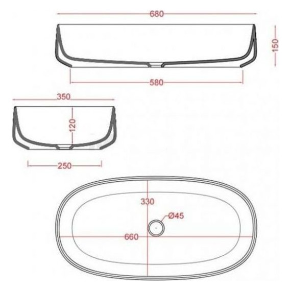 Раковина-чаша ArtCeram Cognac 70 см COL005 01 00 bi - 3 Раковина-чаша ArtCeram Cognac 70 см COL005 01 00 bi фото 3