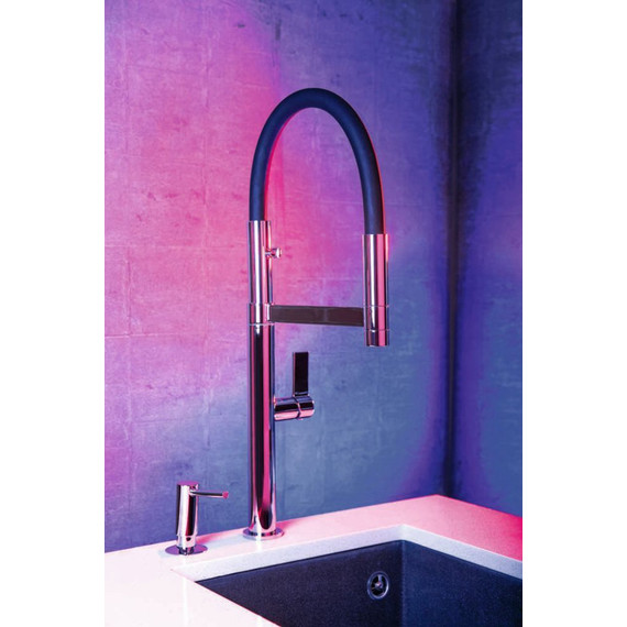 Смеситель для кухни Omoikiri Osaka BN-BL 4994331, нержавеющая сталь/чёрный - 3 Смеситель для кухни Omoikiri Osaka BN-BL 4994331, нержавеющая сталь/чёрный фото 3