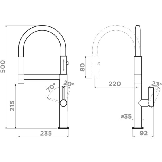 Смеситель для кухни Omoikiri Osaka C-WH 4994332, хром/белый фото 3