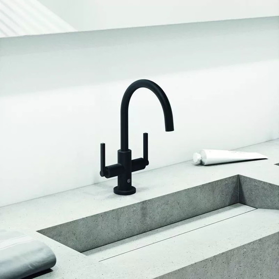 Смеситель для раковины Kludi Nova Fonte 201183915, черный матовый - 4 Смеситель для раковины Kludi Nova Fonte 201183915, черный матовый фото 4