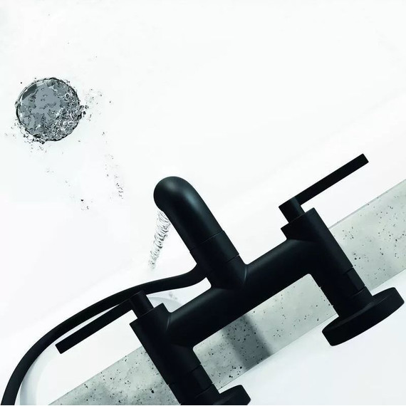 Смеситель для ванны Kludi Nova Fonte 205403915, черный матовый фото 2