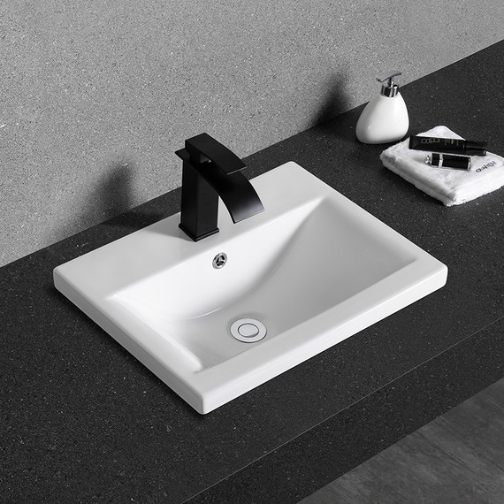 Раковина врезная на столешницу CeramaLux N 50 см 9393-50 фото 6