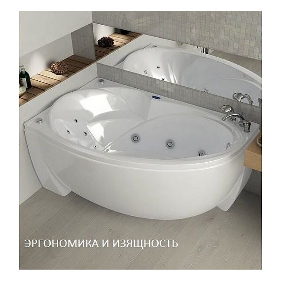 Ванна гидро-аэромассажная Aquatek Бетта 170x97 см L фото 4