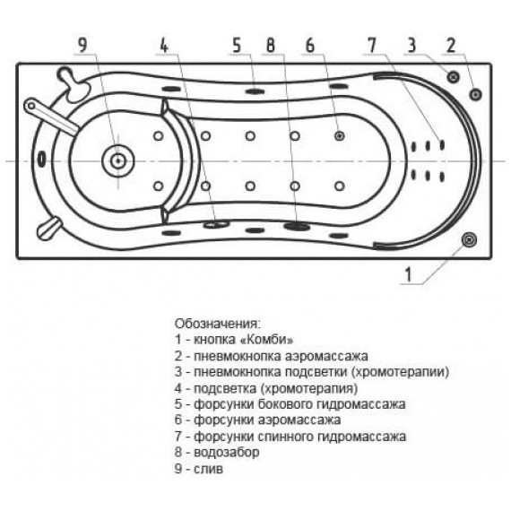 Ванна гидромассажная Aquatek Афродита 170x70 см модель 2 фото 5
