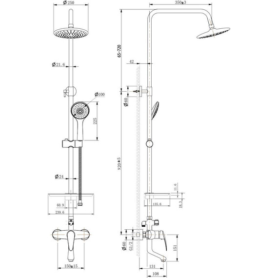Душевая стойка Lemark Linara LM0462C - 7 Душевая стойка Lemark Linara LM0462C фото 7