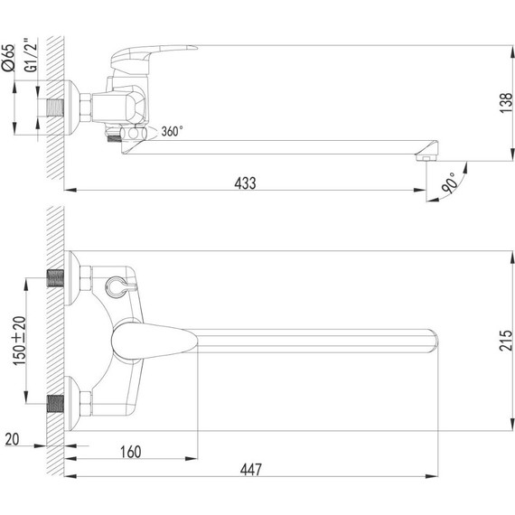Смеситель для ванны Lemark Pramen LM3317C фото 5