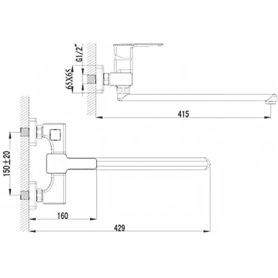 Смеситель для ванны Lemark Basis LM3617C фото 5