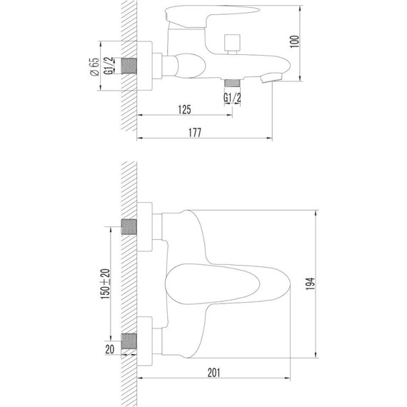Смеситель для ванны Lemark Status LM4402C фото 2