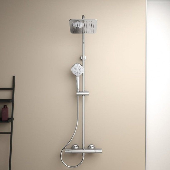 Душевая стойка с термостатом Ideal Standard Ceratherm T100 A7240AA - 3 Душевая стойка с термостатом Ideal Standard Ceratherm T100 A7240AA фото 3