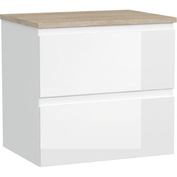 Тумба подвесная со столешницей Cersanit Moduo 60 см SB-SZ-MOD60-BL/Wh+BL-MOD60 фото 