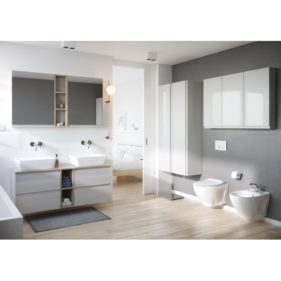 Тумба подвесная со столешницей Cersanit Moduo 80 см SB-SZ-MOD80-BL/Wh+BL-MOD80 фото 4