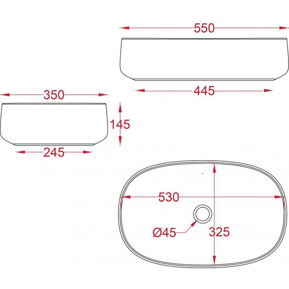 Раковина-чаша ArtCeram Cognac 55 см COL008 41 00, matera фото 2