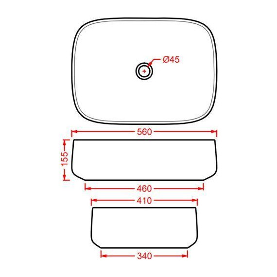 Раковина-чаша ArtCeram Cognac 56 см COL009 36 00, notte фото 2