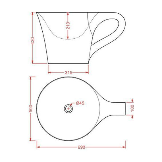 Раковина-чаша ArtCeram Cup 69 см OSL005 01 50 bi/nero - 3 Раковина-чаша ArtCeram Cup 69 см OSL005 01 50 bi/nero фото 3