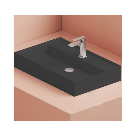 Раковина-чаша ArtCeram Scalino 75 см SCL008 17 00, чёрный матовый фото 