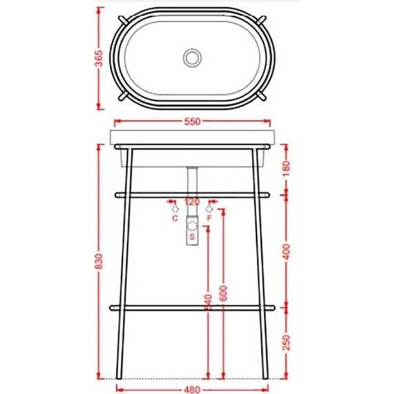 Раковина с металлической консолью ArtCeram Fuori Scala 55 см TFL033 17 00, чёрный матовый фото 3