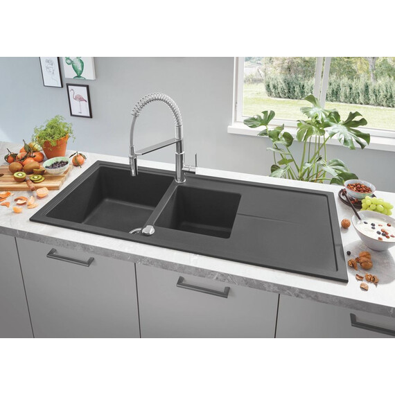 Кухонная мойка Grohe K400 116 см 31643AP0, чёрный фото 3