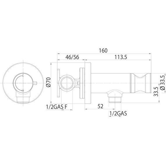 Набор для гигиенического душа Bossini Paloma Brass E37005B.021, золото фото 3