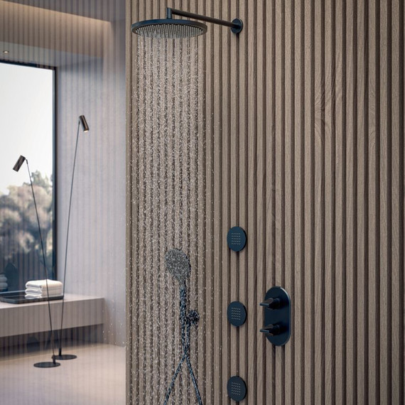 Верхний душ Bossini Apice 280x280 мм H70430I.073, черный матовый - 2 Верхний душ Bossini Apice 280x280 мм H70430I.073, черный матовый фото 2