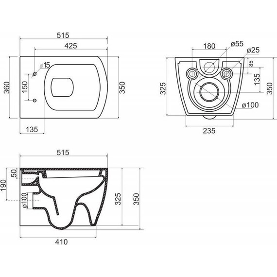Инсталляция Grohe Rapid SL с подвесным безободковым унитазом BelBagno Carina - 14 Инсталляция Grohe Rapid SL с подвесным безободковым унитазом BelBagno Carina фото 14