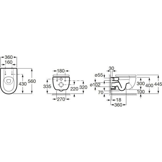 Инсталляция Grohe Rapid SL с подвесным безободковым унитазом Roca Meridian фото 10