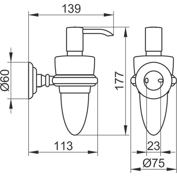 Дозатор для жидкого мыла Keuco Astor 02152019000 фото 2