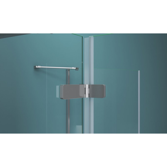 Душевое ограждение BelBagno 100х90 см KRAFT-AH-22-100/90-C-Cr-R, хром/прозрачное фото 3