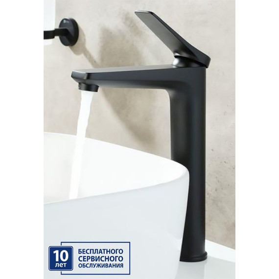 Смеситель для раковины высокий Lemark Bronx LM3709BL, черный - 6 Смеситель для раковины высокий Lemark Bronx LM3709BL, черный фото 6