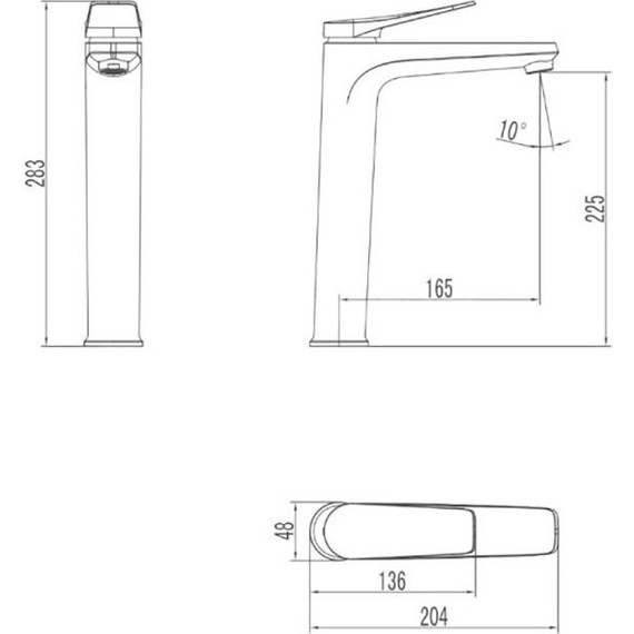 Смеситель для раковины высокий Lemark Bronx LM3709GM, графит - 9 Смеситель для раковины высокий Lemark Bronx LM3709GM, графит фото 9