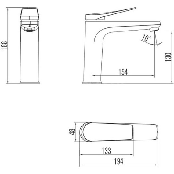 Смеситель для раковины Lemark Bronx LM3737GM, графит - 5 Смеситель для раковины Lemark Bronx LM3737GM, графит фото 5