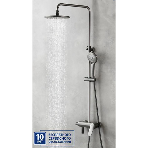 Душевая стойка Lemark Bronx LM3762GM, графит фото 5