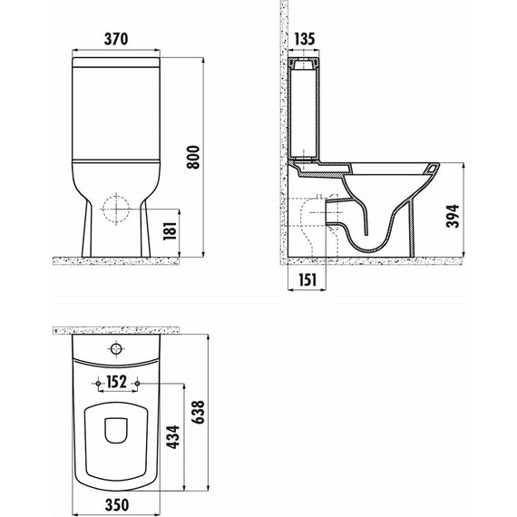 Унитаз-компакт Creavit Lara LR360.40100, черный - 2 Унитаз-компакт Creavit Lara LR360.40100, черный фото 2