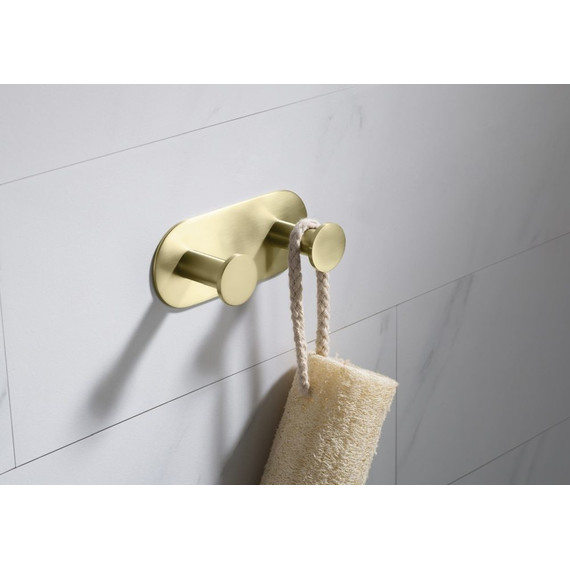 Двойной крючок Timo Saona 13014/17, цвет золото матовое - 2 Двойной крючок Timo Saona 13014/17, цвет золото матовое фото 2