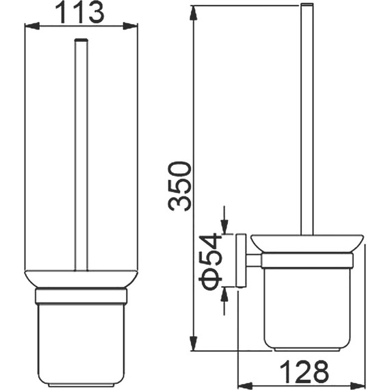 Ёршик для унитаза Timo Saona 13061/17, цвет золото матовое фото 2