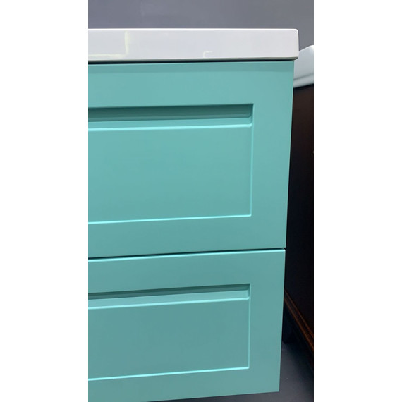 Тумба подвесная с раковиной Art&Max AM-Platino-750-2C-SO-MM 75 см, светло-зеленый матовый фото 3