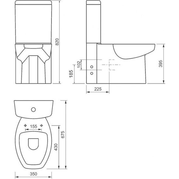 Унитаз-биде Creavit Spark SA310.000N0, с декором - 2 Унитаз-биде Creavit Spark SA310.000N0, с декором фото 2