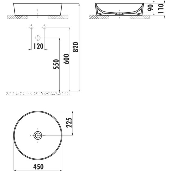 Раковина-чаша Creavit Ultra 45 см UL145.00000 фото 2
