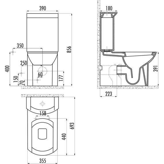 Унитаз-компакт Creavit Wing WN310.00100 фото 4