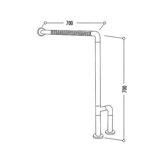 Поручень угловой Creavit TB303 - 2 Поручень угловой Creavit TB303 фото 2