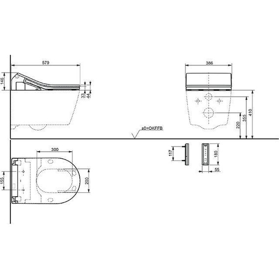 Электронная крышка-биде Toto Washlet RX Ewater+ микролифт TCF894CG#NW1 - 7 Электронная крышка-биде Toto Washlet RX Ewater+ микролифт TCF894CG#NW1 фото 7