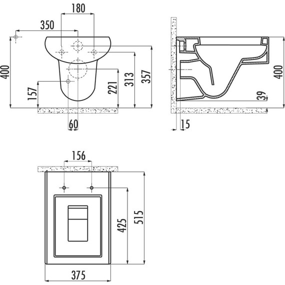 Унитаз подвесной Creavit Slim SM320.00100 фото 4