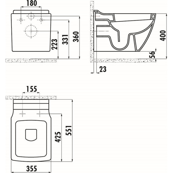 Унитаз подвесной Creavit Trend TP324.00100 - 4 Унитаз подвесной Creavit Trend TP324.00100 фото 4