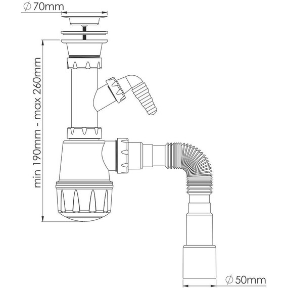Сифон для умывальника Nova 1054 - 2 Сифон для умывальника Nova 1054 фото 2