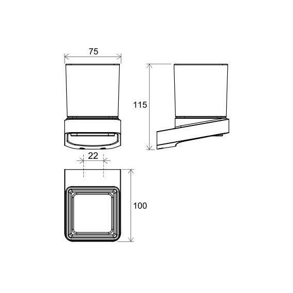 Стакан для зубных щеток Ravak 10° X07P557, цвет чёрный - 5 Стакан для зубных щеток Ravak 10° X07P557, цвет чёрный фото 5