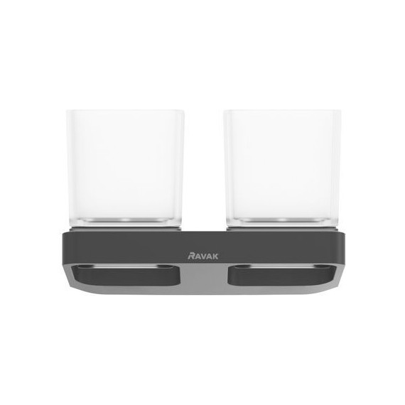 Двойной стакан для зубных щеток Ravak 10° X07P558, цвет чёрный - 2 Двойной стакан для зубных щеток Ravak 10° X07P558, цвет чёрный фото 2