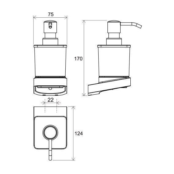 Дозатор для жидкого мыла Ravak 10° X07P559, цвет чёрный - 4 Дозатор для жидкого мыла Ravak 10° X07P559, цвет чёрный фото 4