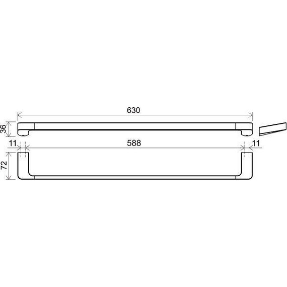 Полотенцедержатель Ravak 10° X07P561, цвет чёрный - 3 Полотенцедержатель Ravak 10° X07P561, цвет чёрный фото 3