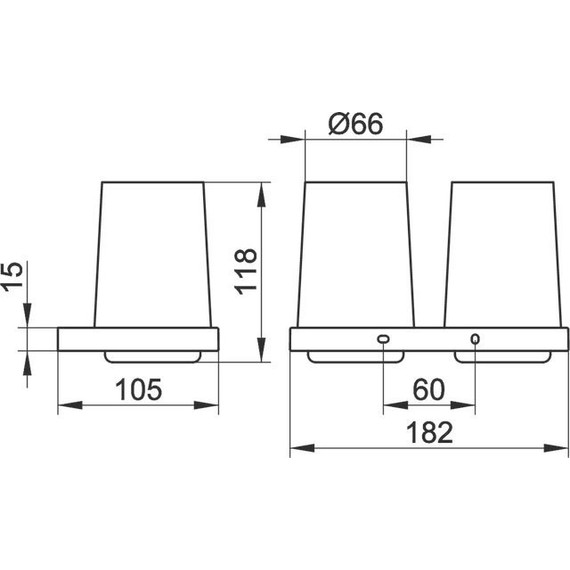 Двойной стакан для зубных щеток Keuco Edition 11 11151019000 - 3 Двойной стакан для зубных щеток Keuco Edition 11 11151019000 фото 3